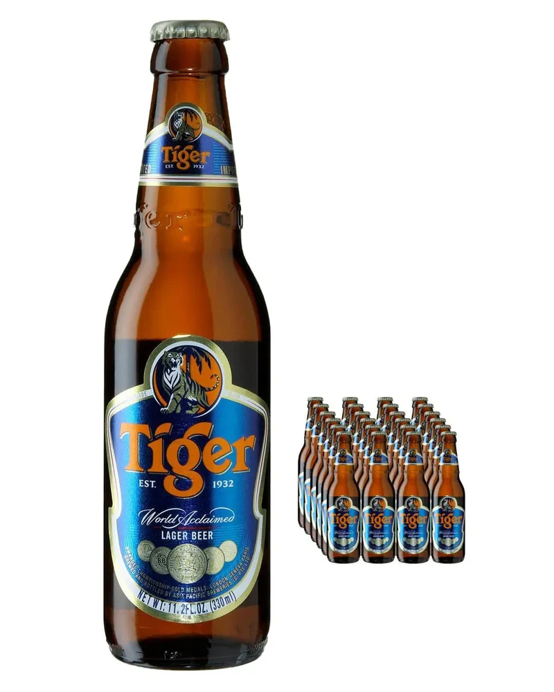 Tiger Premium Lager Beer Bottle Multipack, 24 x 330 ml