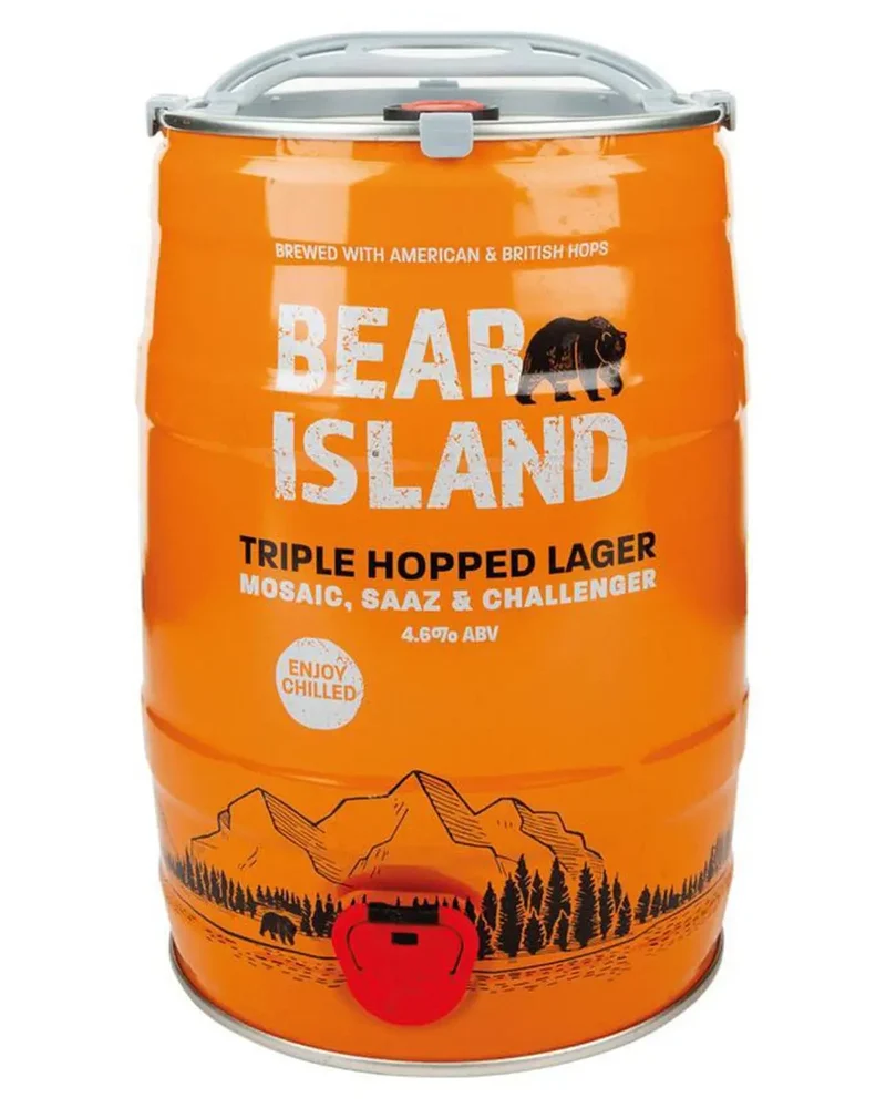 Bear Island Bear Island Triple Hopped Lager Beer Mini Keg, 5 L