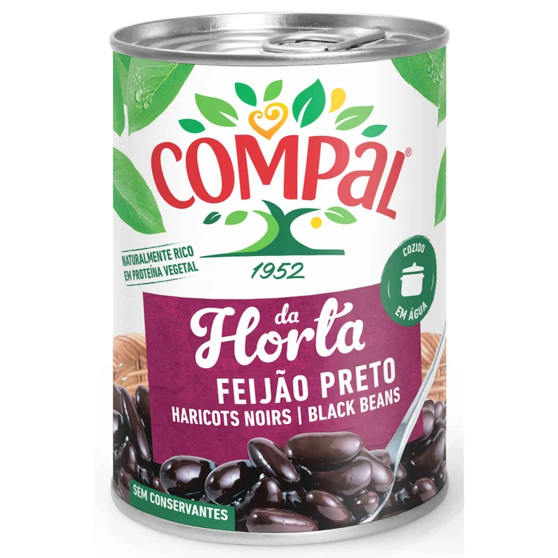 Compal da Horta Cooked Black Beans 410g