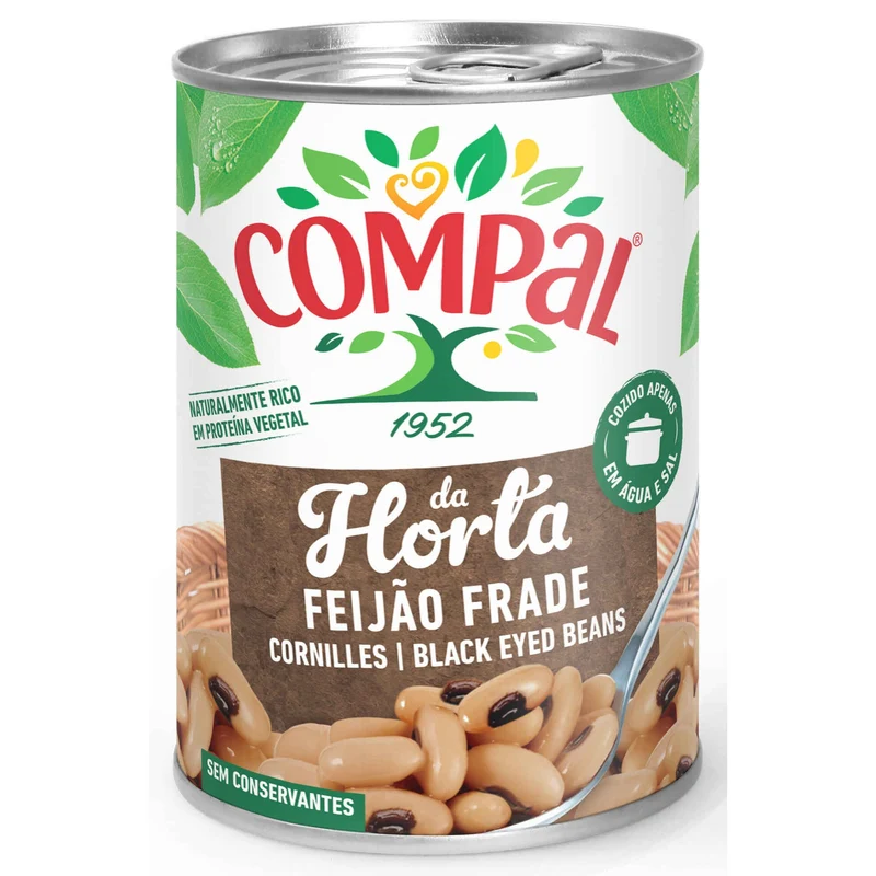 Compal da Horta Cooked Black Eyed Beans 410g