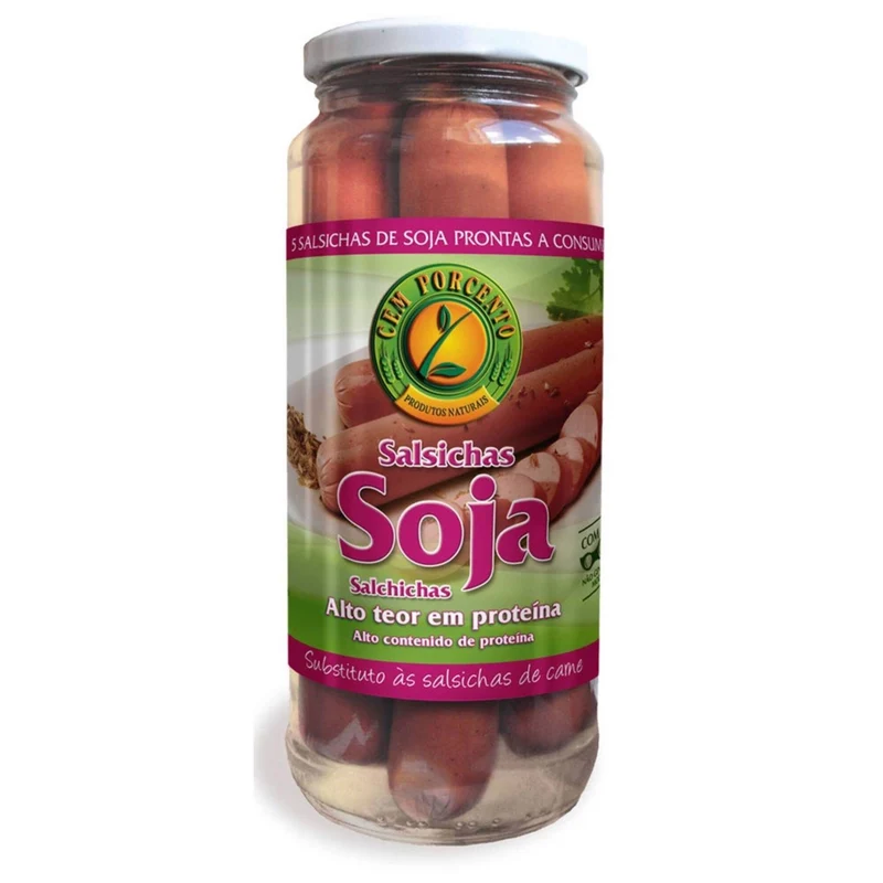 Cem Porcento Soy Sausages in Jar 390g