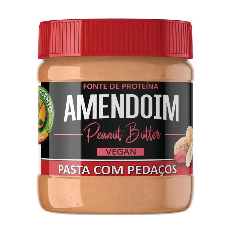 Cem Porcento Peanut Butter with Chunks 200g