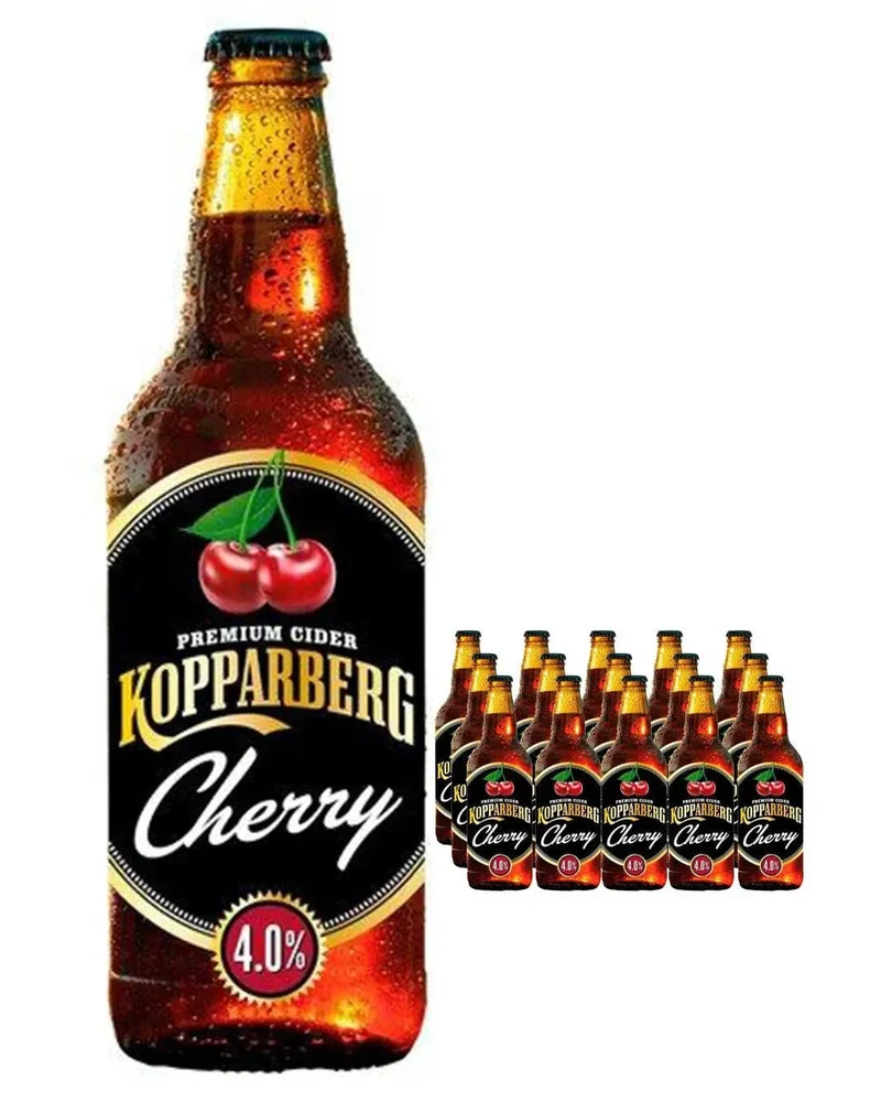 Kopparberg Cherry Premium Cider Multipack, 15 x 500 ml