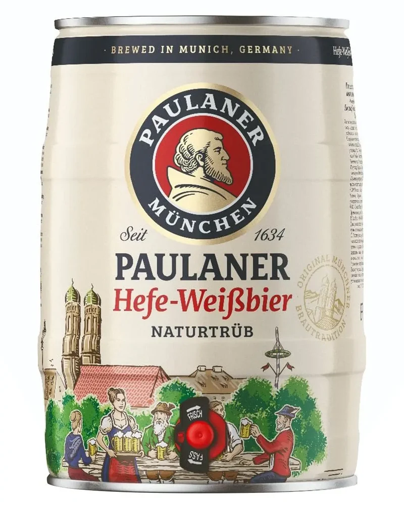 Paulaner Hefe Weizen Mini Keg, 5 L