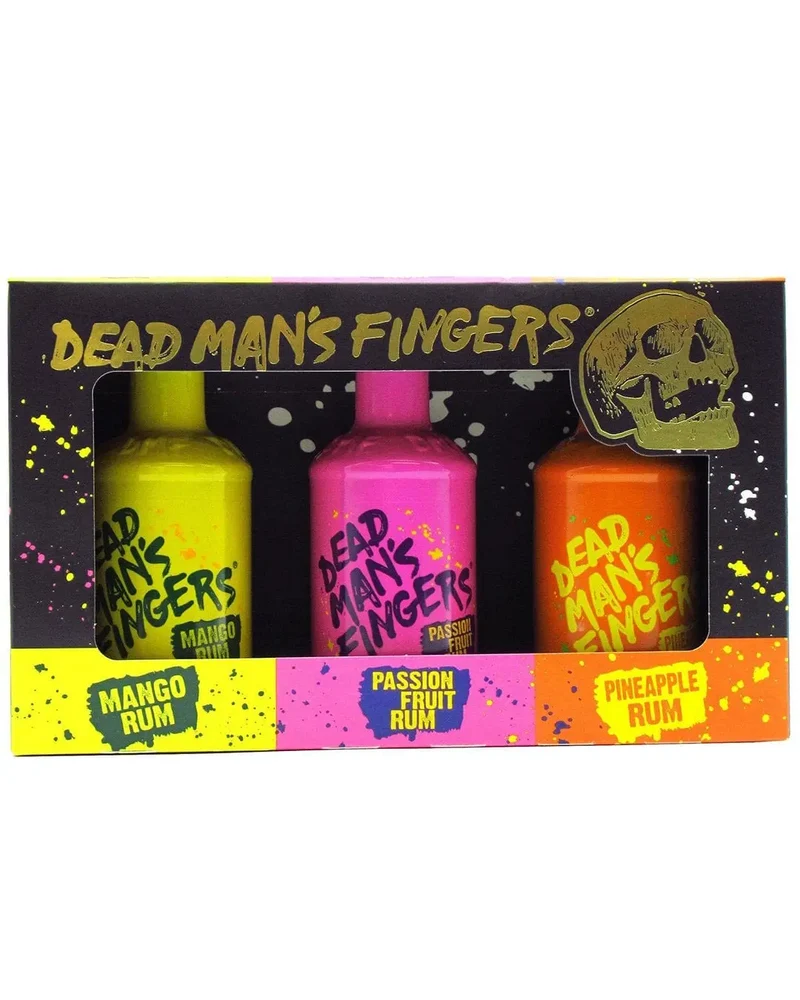 Dead Man's Fingers Rum Taster Pack (Mango, Passionfruit, Pineapple), 3 x 5 cl