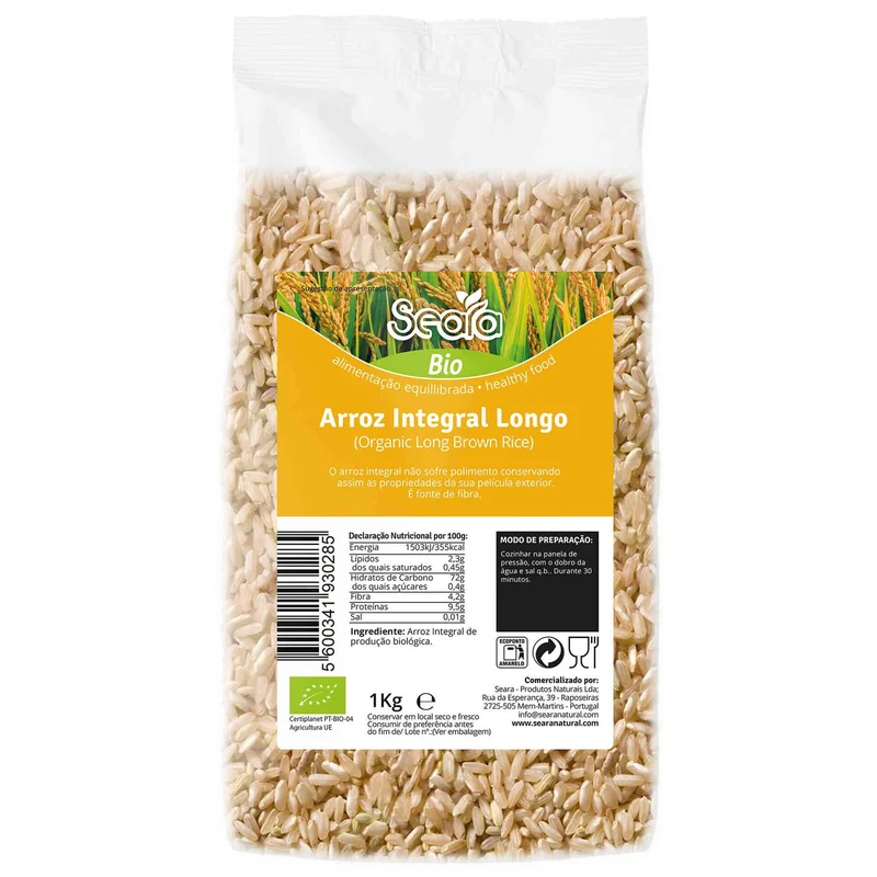 Seara Organic Long Grain Brown Rice 1kg