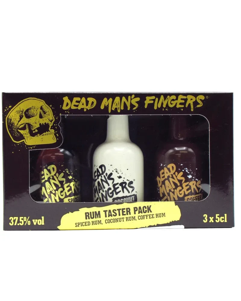 Dead Man's Fingers Rum Taster Pack (Spiced, Coconut, Coffee), 3 x 5 cl