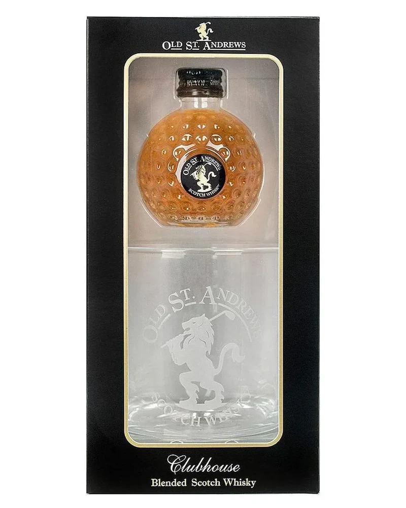Old St Andrews Clubhouse Blended Scotch Whisky Miniature with Tumbler Gift Set, 5 cl