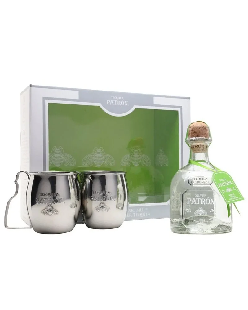 Patron Signature Steel Mule Mug Gift Set, 70 cl