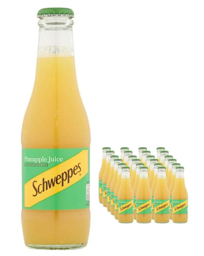 Schweppes Pineapple Juice Multipack, 24 x 200 ml
