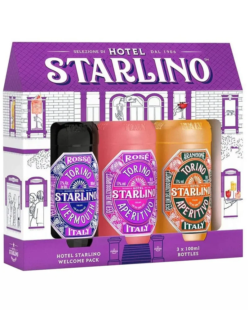 Hotel Starlino Aperitivo Rainbow Gift Pack, 3 x 10 cl