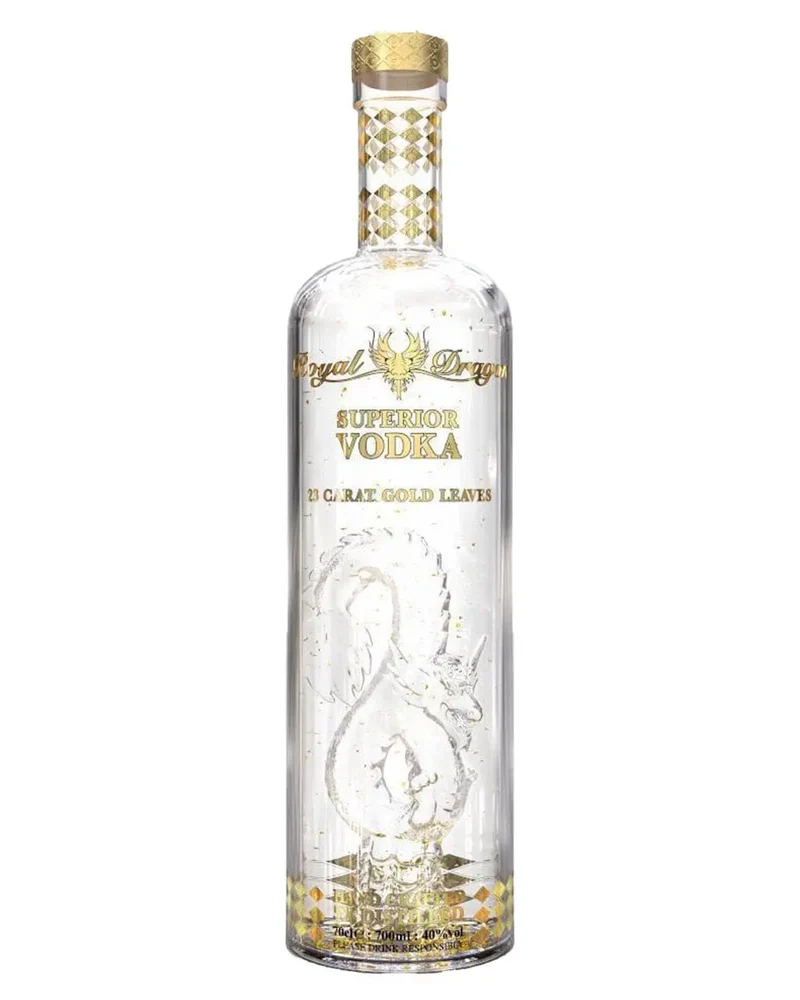 Royal Dragon Superior Vodka With Gold Leaves, 70 cl