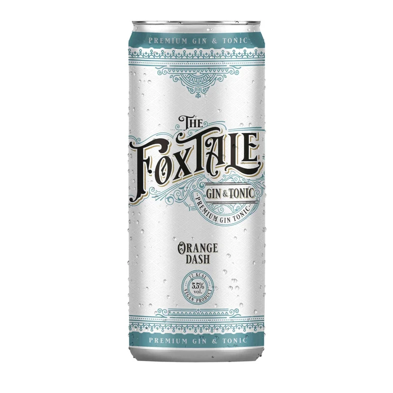 The FoxTale Orange Dash Gin and Tonic Ready to Drink Cocktail 250ml Can 5.5% ABV