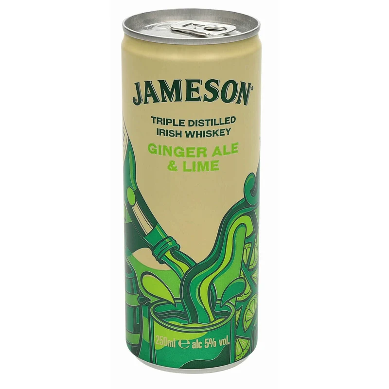 Jameson Ginger and Lime Ready to Drink Cocktail 250ml Can 5% ABV