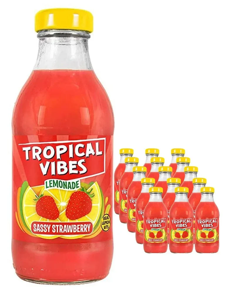 Tropical Vibes Lemonade Sassy Strawberry Multipack, 15 x 300 ml