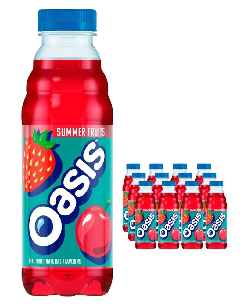 Oasis Summer Fruits Plastic Bottle Multipack, 12 x 500 ml