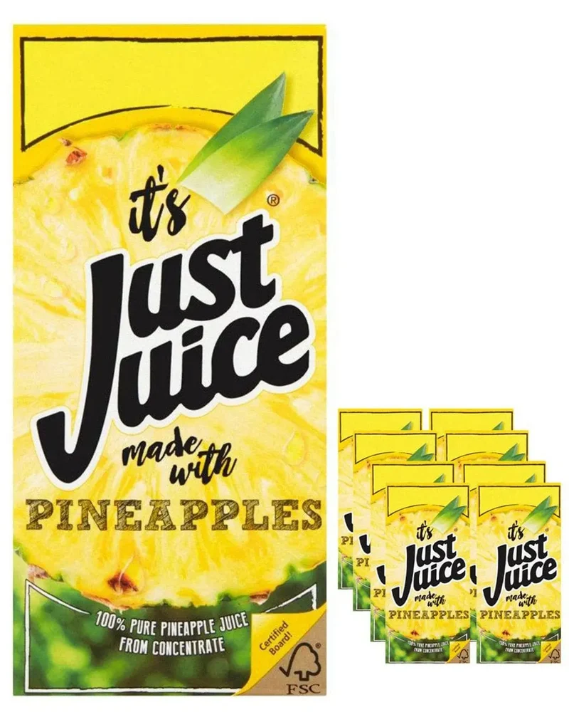 Just Juice Pineapple Multipack, 8 x 1 L