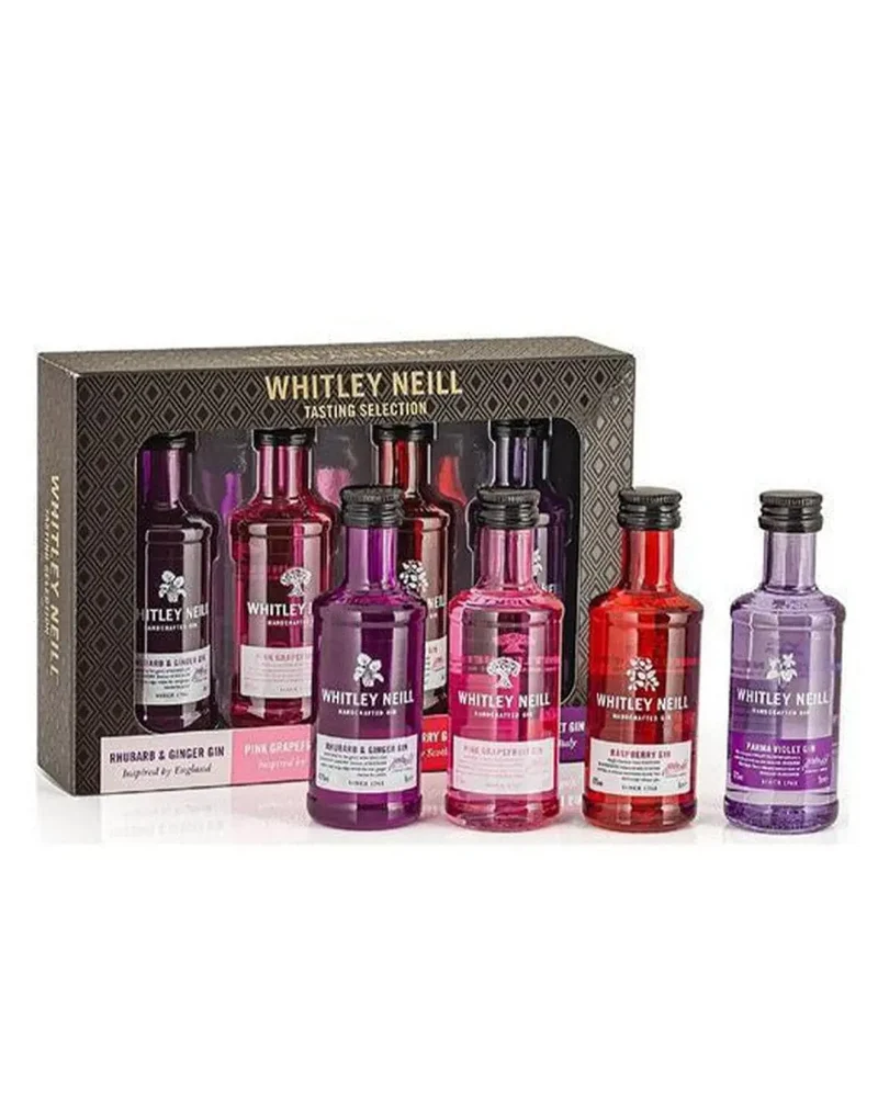 Whitley Neill Pink Gin Miniature Gift Set, 4 x 5 cl