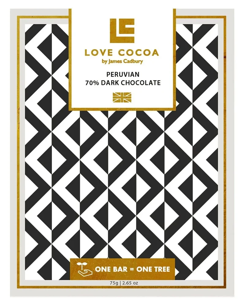 Love Cocoa Peruvian 70% Dark Chocolate Bar, 75 g