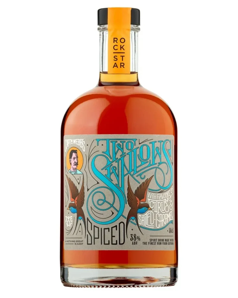 Two Swallows Citrus & Salted Caramel Spiced Rum, 50 cl