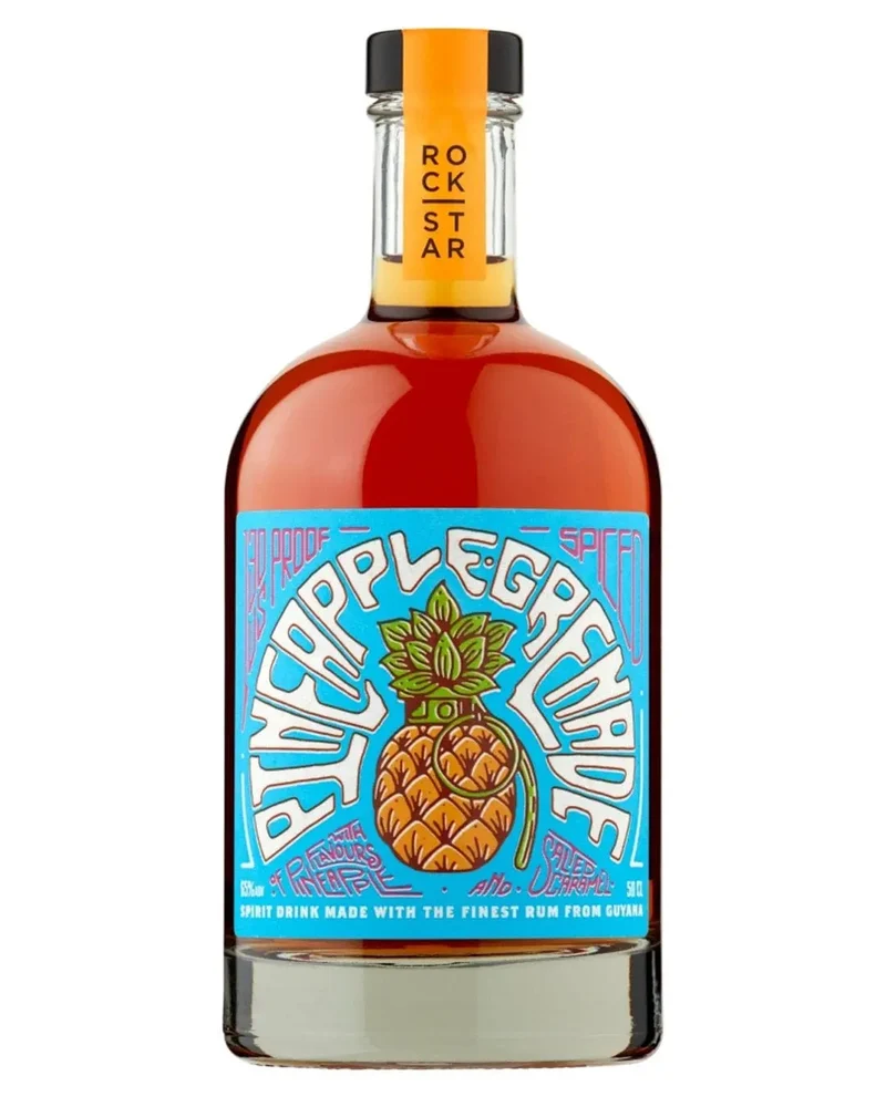 Rockstar Pineapple Grenade Spiced Rum, 50 cl