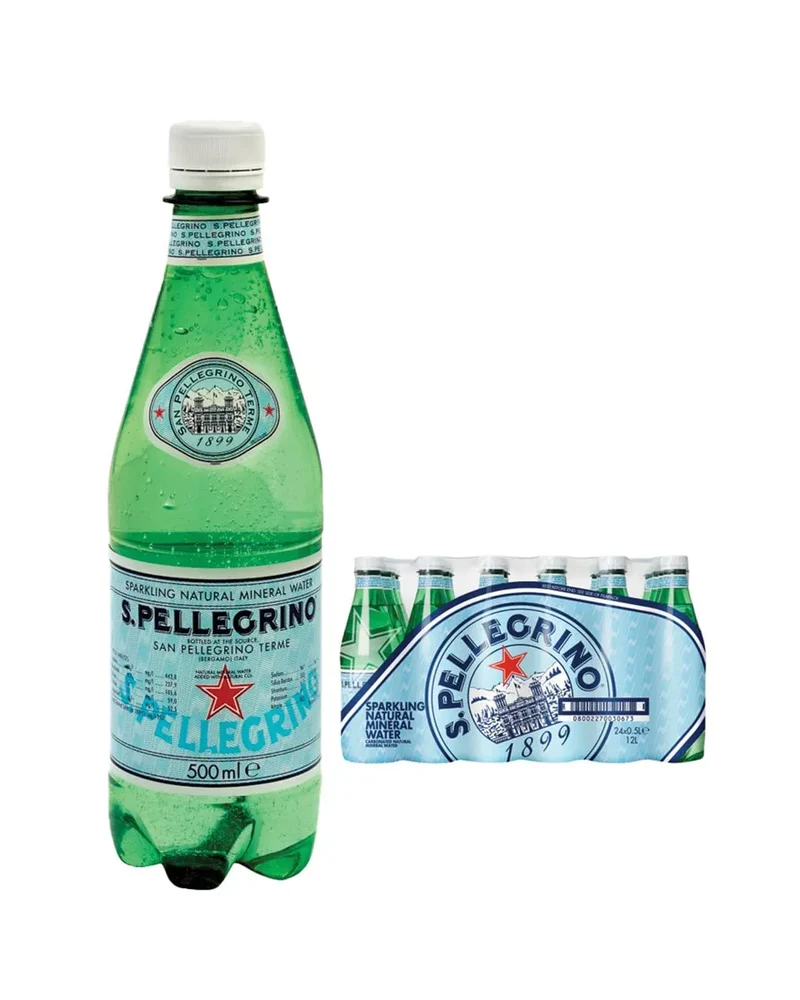 San Pellegrino Sparkling Water Plastic Bottle Multipack, 24 x 500 ml