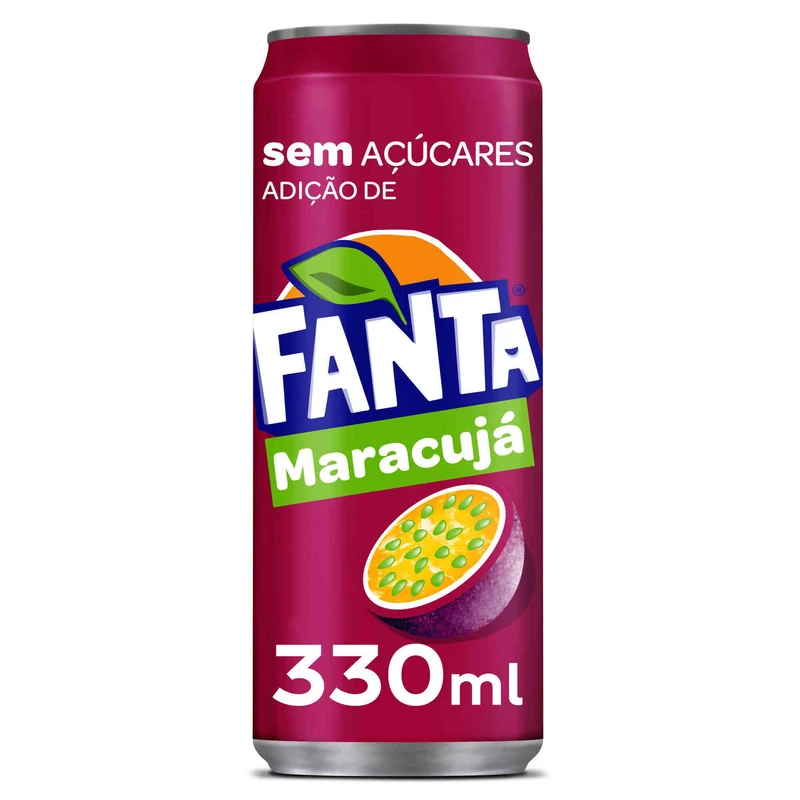 Fanta Passion Fruit No Added Sugar 330ml