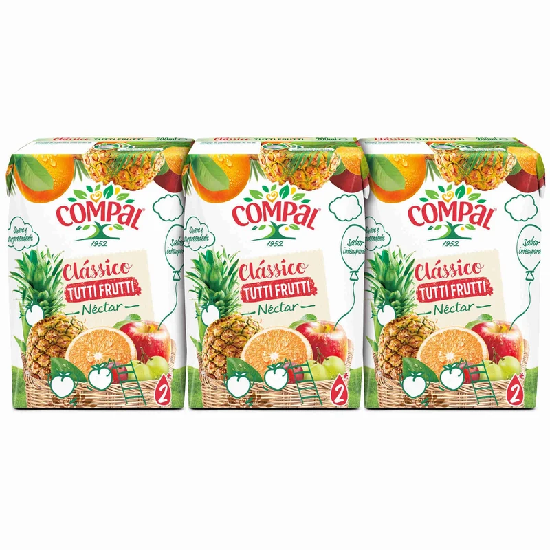 Compal Clássico Tutti Frutti Nectar 3 x 200ml