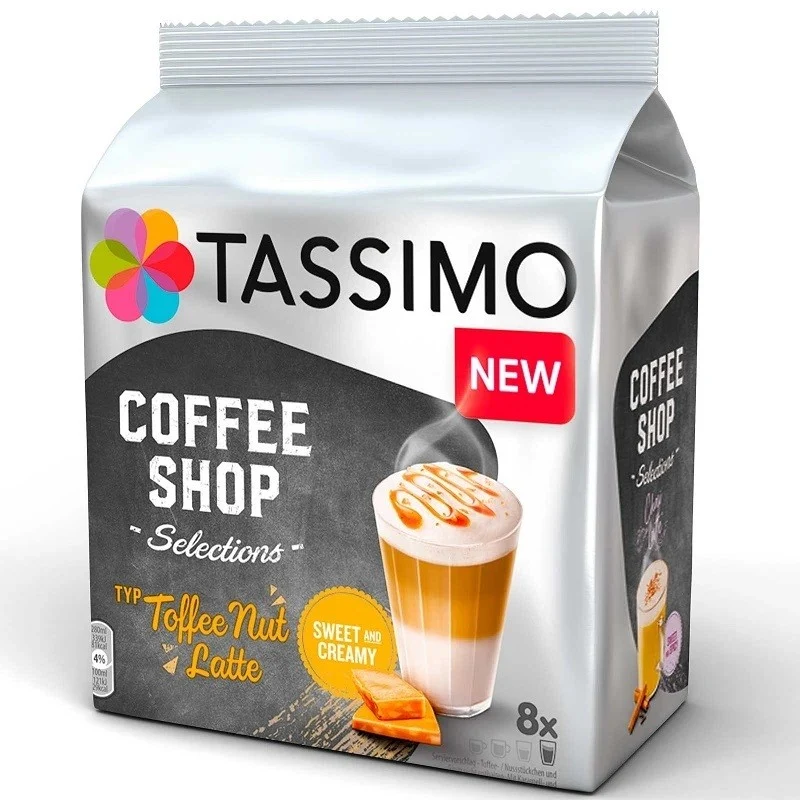 Tassimo Coffee Shop Selections Toffee Nut Latte 8 T Discs