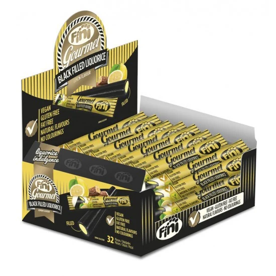 Fini Gourmet Black Liquorice with Lemon Filling Pack of 5