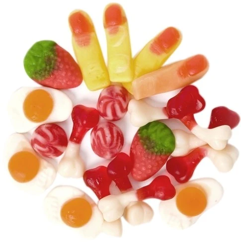 Gummy Fingers Strawberries Eggs and Bones Mix by Weight