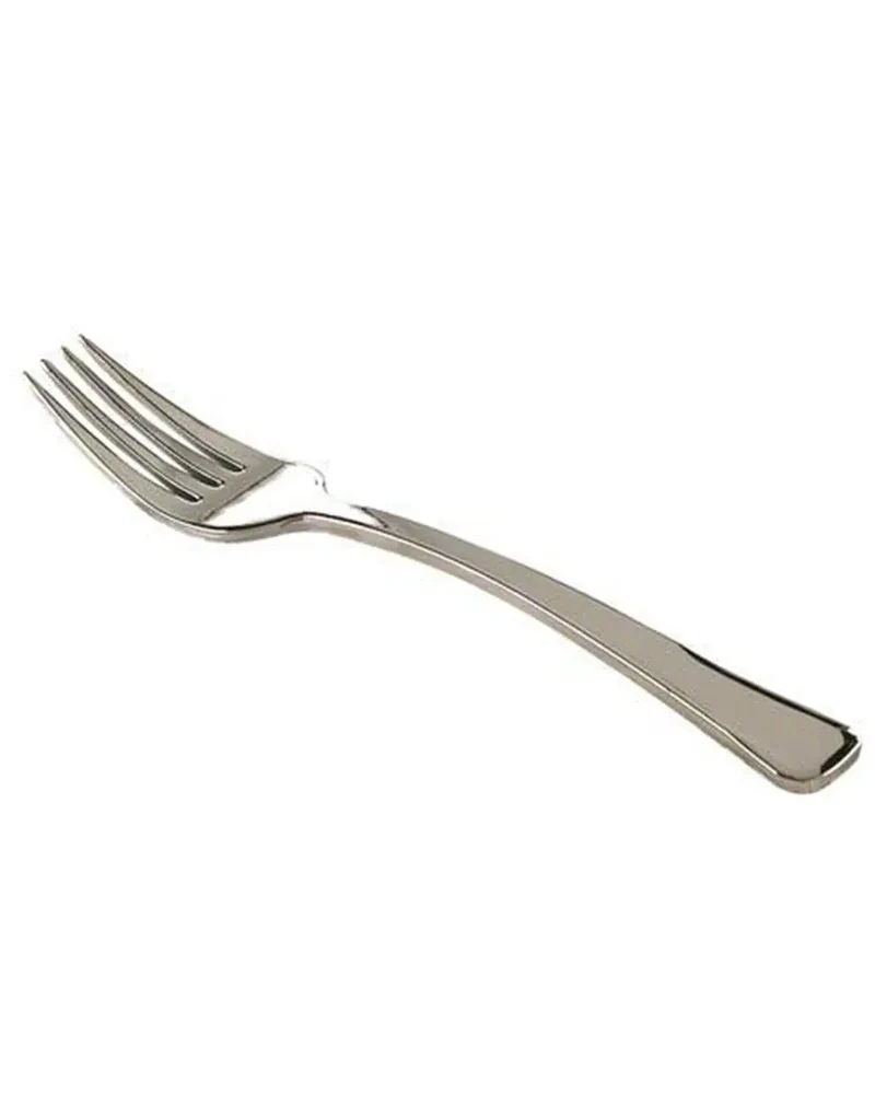 Silver Plastic Forks Pack Size 12
