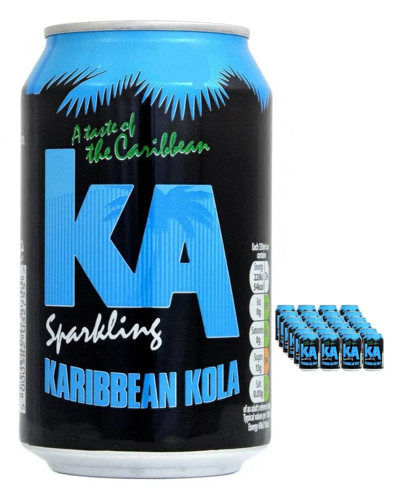 KA Sparkling Karibbean Kola Fizzy Drink Multipack, 24 x 330 ml
