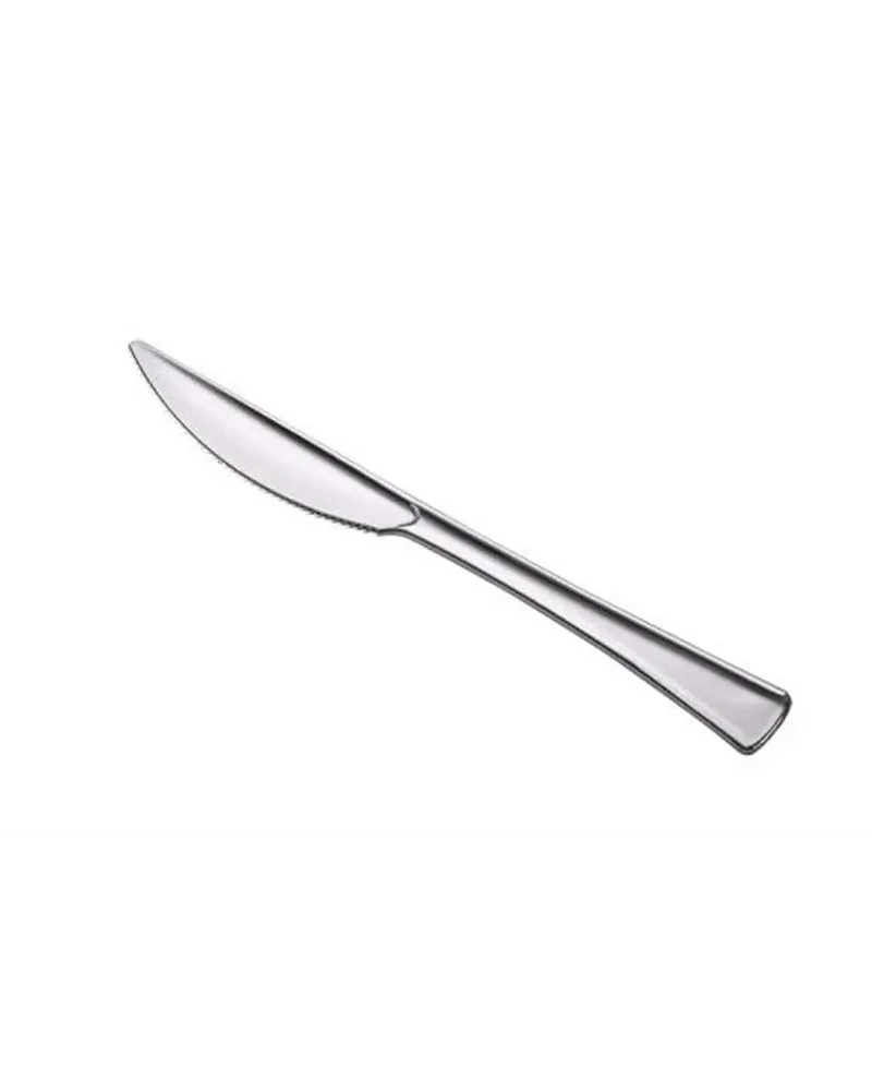 Silver Plastic Knives Pack Size 12