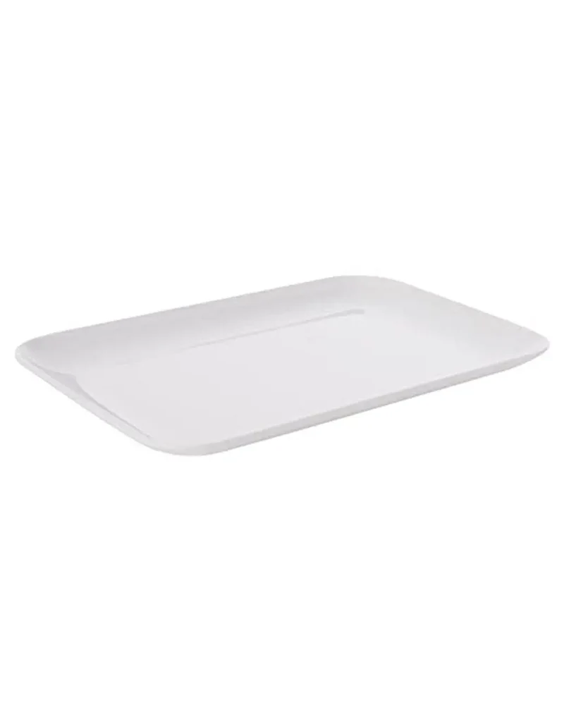 Rectangular White Plastic Tray Pack Size 3