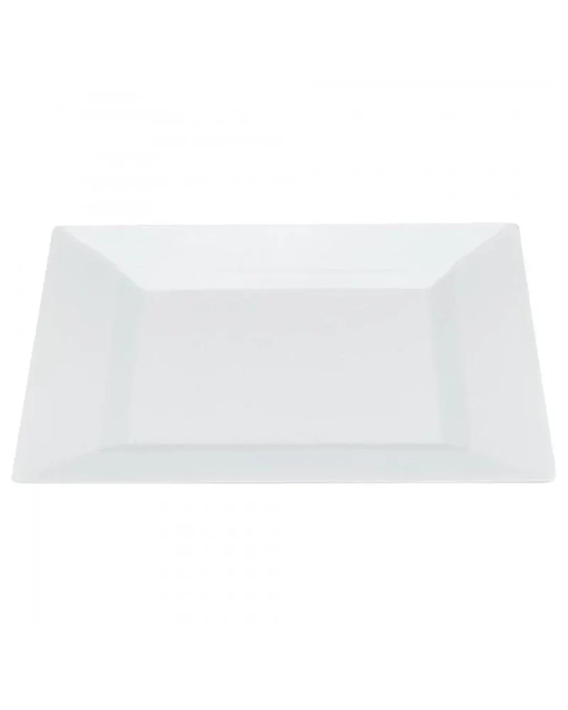 Square White Plastic Plates 18cm Pack Size 10