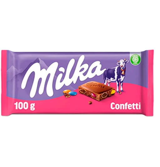 Milka Confetti Milk Chocolate 100g