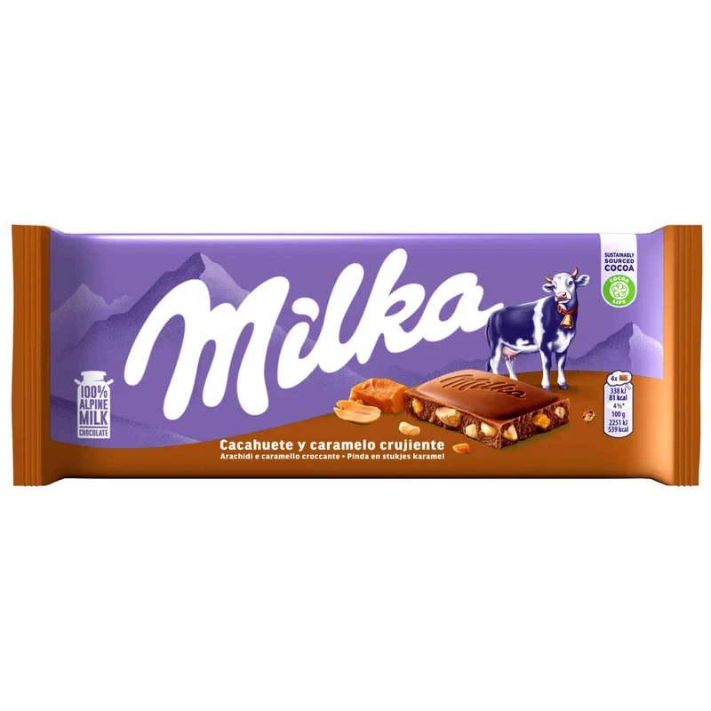 Milka Peanut Caramel Milk Chocolate 90g