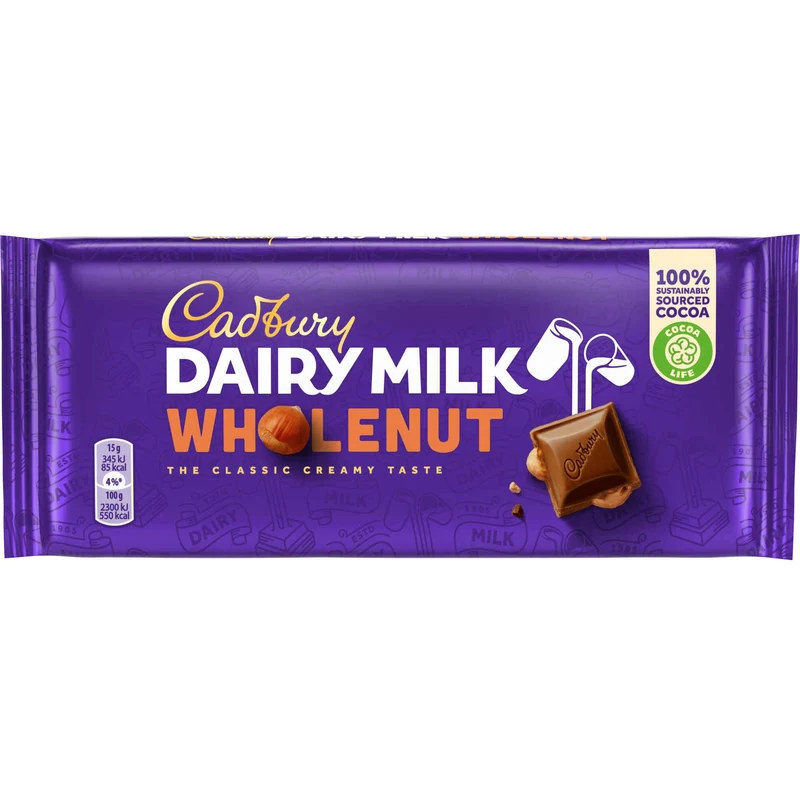 Cadbury Dairy Milk Hazelnut Chocolate 120g
