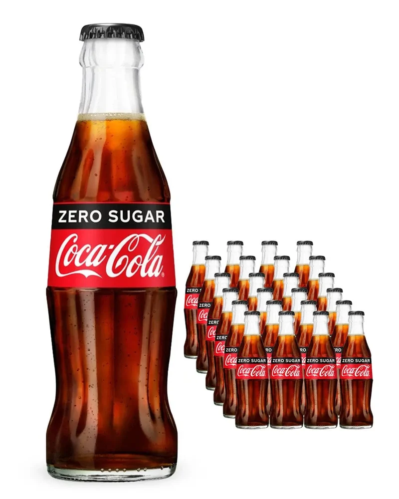 Coca-Cola Coke Zero Glass Bottle Multipack, 24 x 200 ml