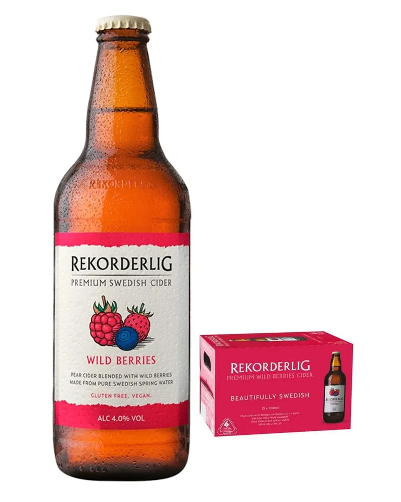 Rekorderlig Wild Berries Cider Multipack, 15 x 500 ml