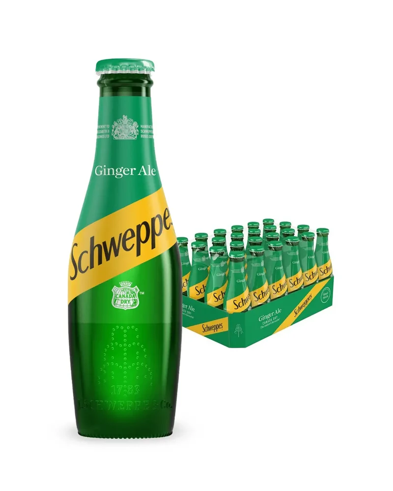 Schweppes Canadian Dry Ginger Ale Multipack, 24 x 200 ml